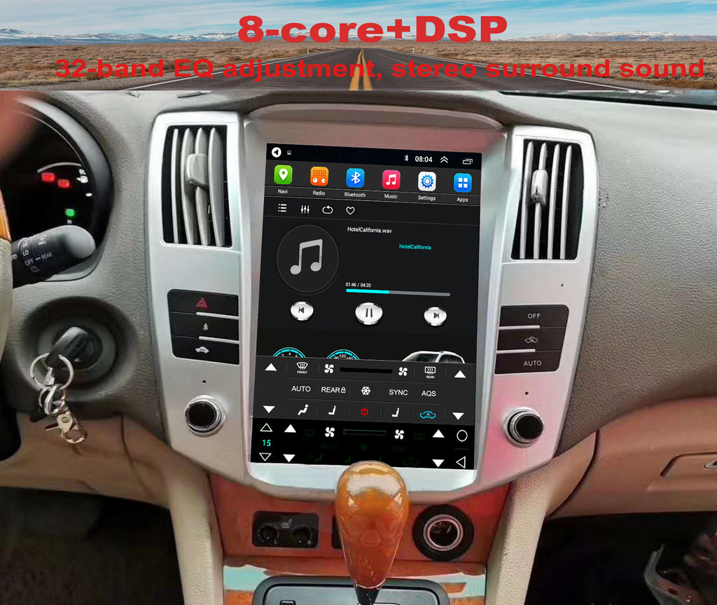 for Lexus RX 2004-2007 Radio upgrade,12.8-inch QLED 8-Core CPU,touch screen Stereo,Wireless CarPlay & Android Auto,keep OEM Controls