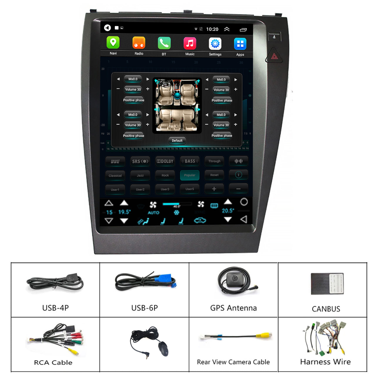 For Lexus ES300 ES330 2007-2012 Radio upgrade,12.8-inch QLED 8-Core CPU,touch screen Stereo,Wireless CarPlay & Android Auto,keep OEM Controls