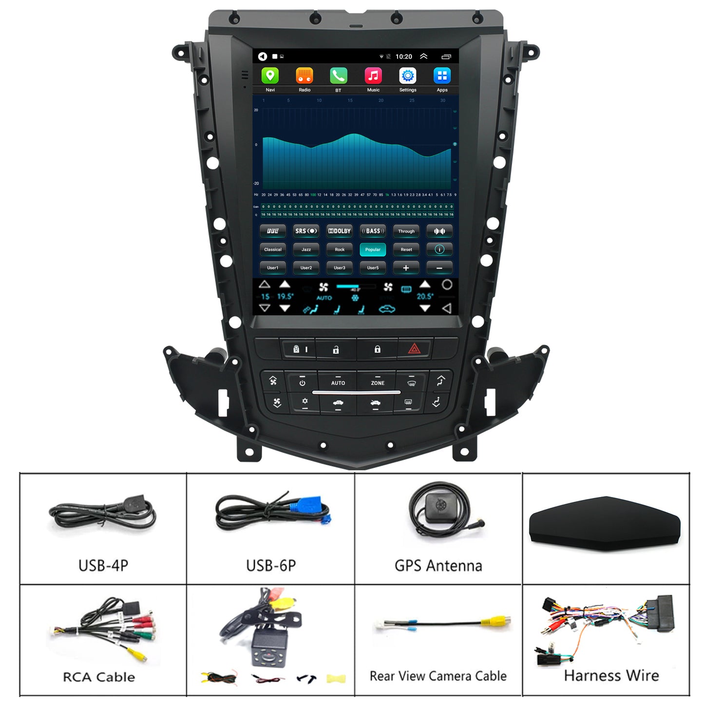 Cadillac SRX Radio upgrade 2010-2012 CarPlay Stereo Screen - Topdisplay 2010 2011 2012 Replacement Headunit Apple Android Auto Accessories Pantalla Estéreo