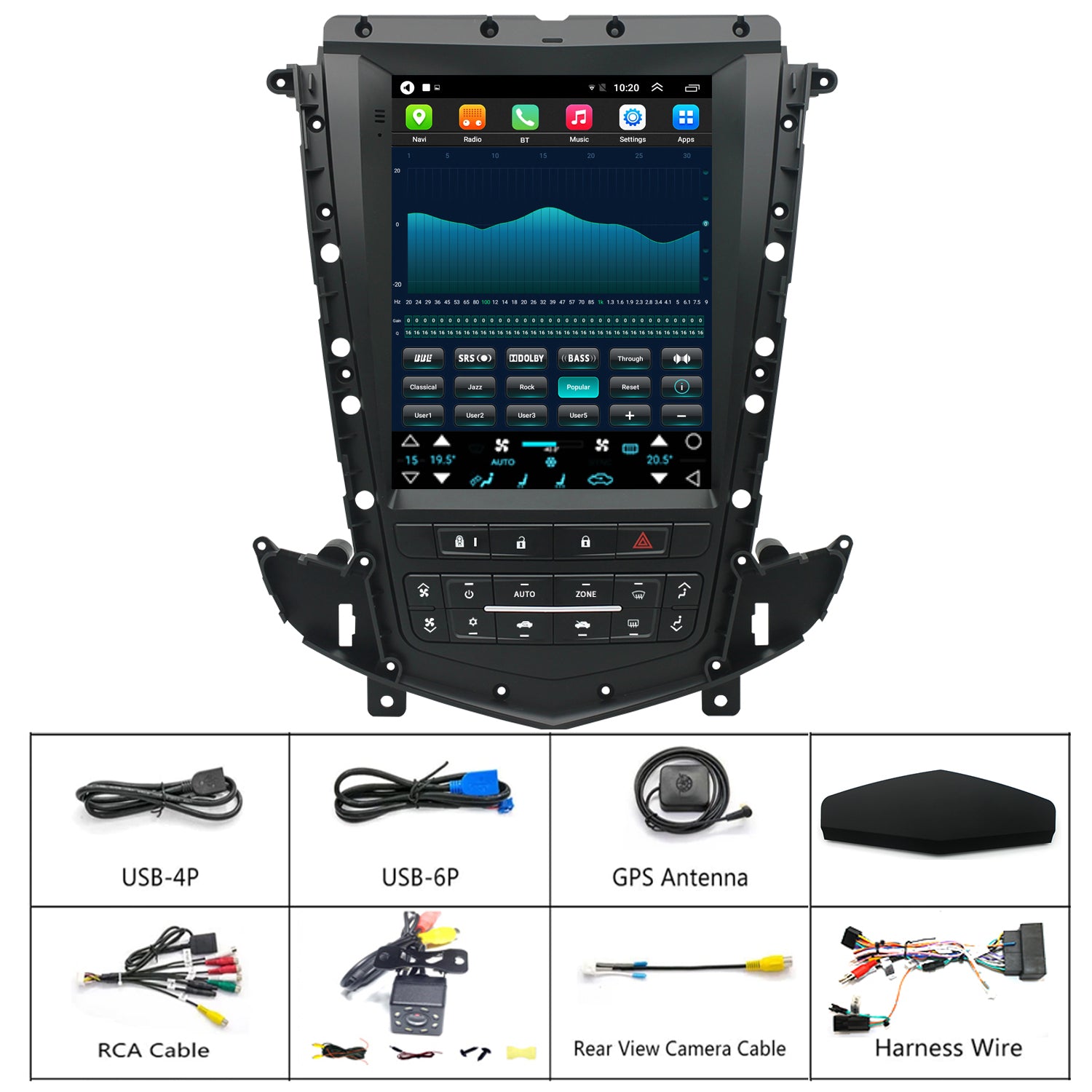 Cadillac SRX Radio upgrade 2010-2012 CarPlay Stereo Screen - Topdisplay 2010 2011 2012 Replacement Headunit Apple Android Auto Accessories Pantalla Estéreo