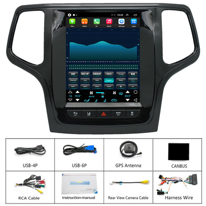 For Jeep Grand Cherokee 2014-2017 Radio upgrade,9.7-inch QLED 8-Core CPU,touch screen Stereo,Wireless CarPlay & Android Auto,keep OEM Controls