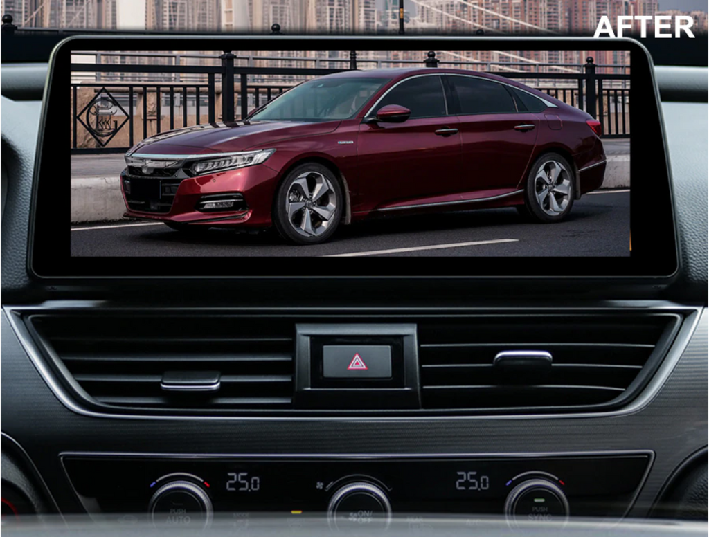 for Honda Accord 2018-2021 Radio upgrade,12.3-inch QLED 8-Core CPU,touch screen Stereo,Wireless CarPlay & Android Auto,keep OEM Controls