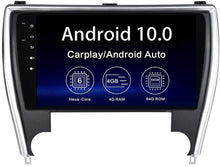 Load image into Gallery viewer, Android 10 Radio for Toyota Camry 2015-2017 10.1inch IPS Touch Screen GPS Navigation Wireless Carplay 4G LTE Bluetooth WiFi Free Rear Camera