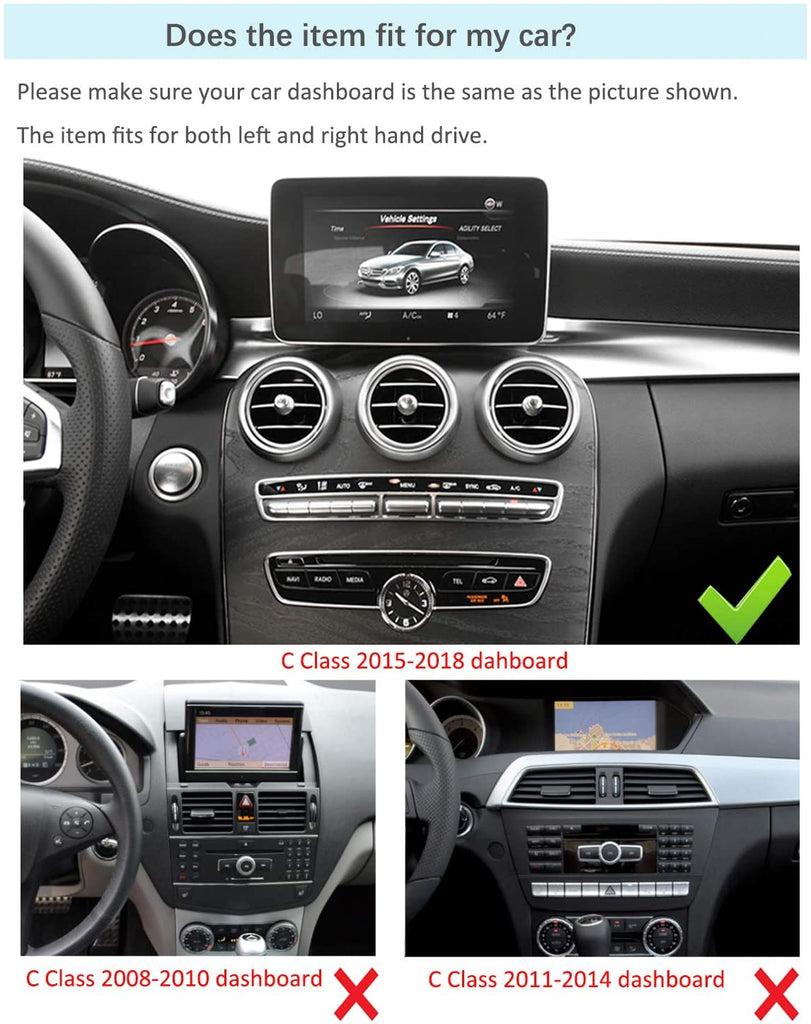 10.25 Android Screen Installation for Mercedes GLC & C Class W205  2015-2018 