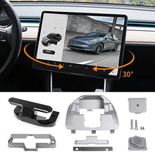 Load image into Gallery viewer, Fit 2017-2021 Tesla Model 3 Model Y Screen Swivel Mount Center Console Navigation Original Silver Screen Rotating Holder for Model Y Model 3 2022 Accessories