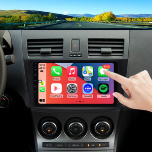 For Mazda 3 2010-2013 Radio upgrade,9-inch QLED 8-Core CPU,touch screen Stereo,Wireless CarPlay & Android Auto,keep OEM Controls