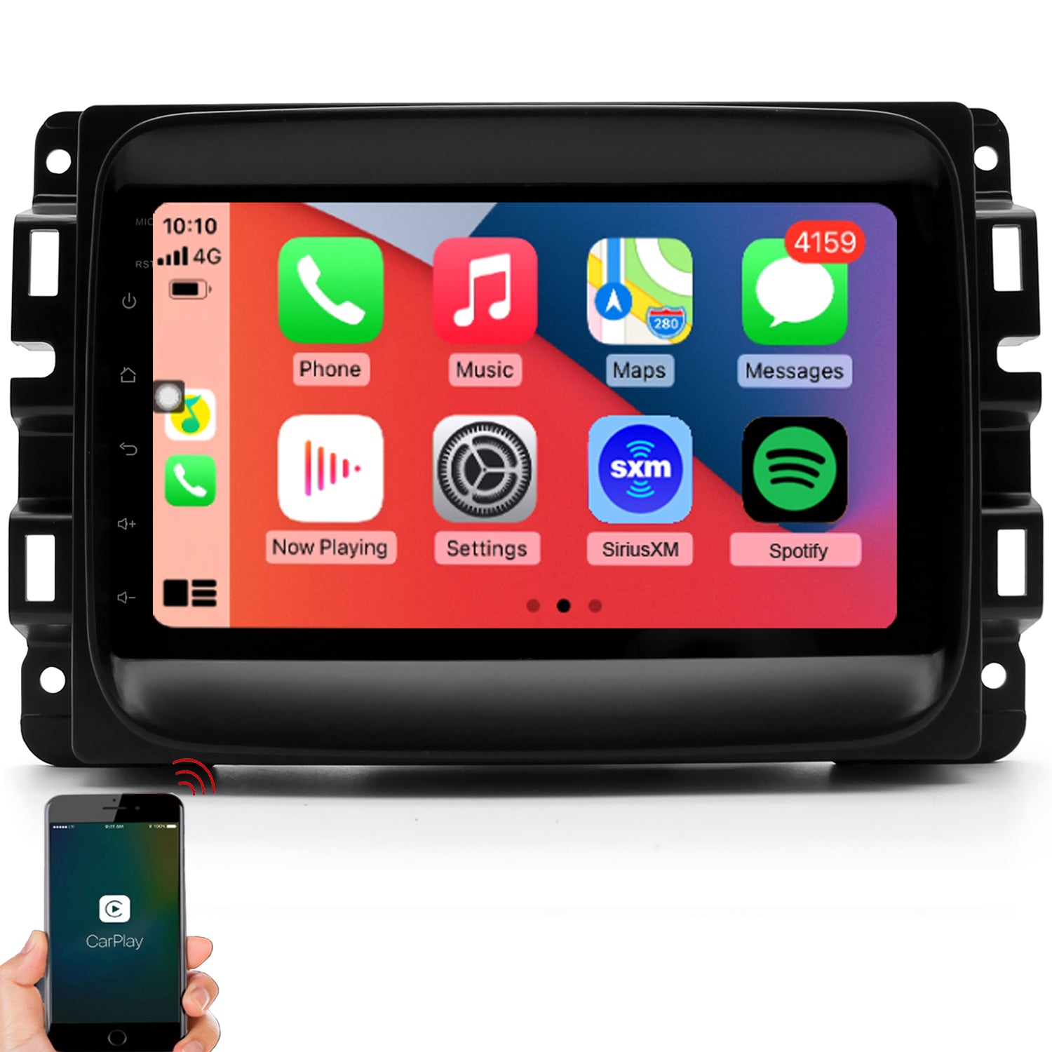 Dodge RAM 1500/2500/3500 Radio upgrade 2013-2018 CarPlay Stereo Screen - Topdisplay 2013 2014 2015 2016 2017 2018 Replacement Headunit Apple Android Auto Accessories Pantalla Estéreo