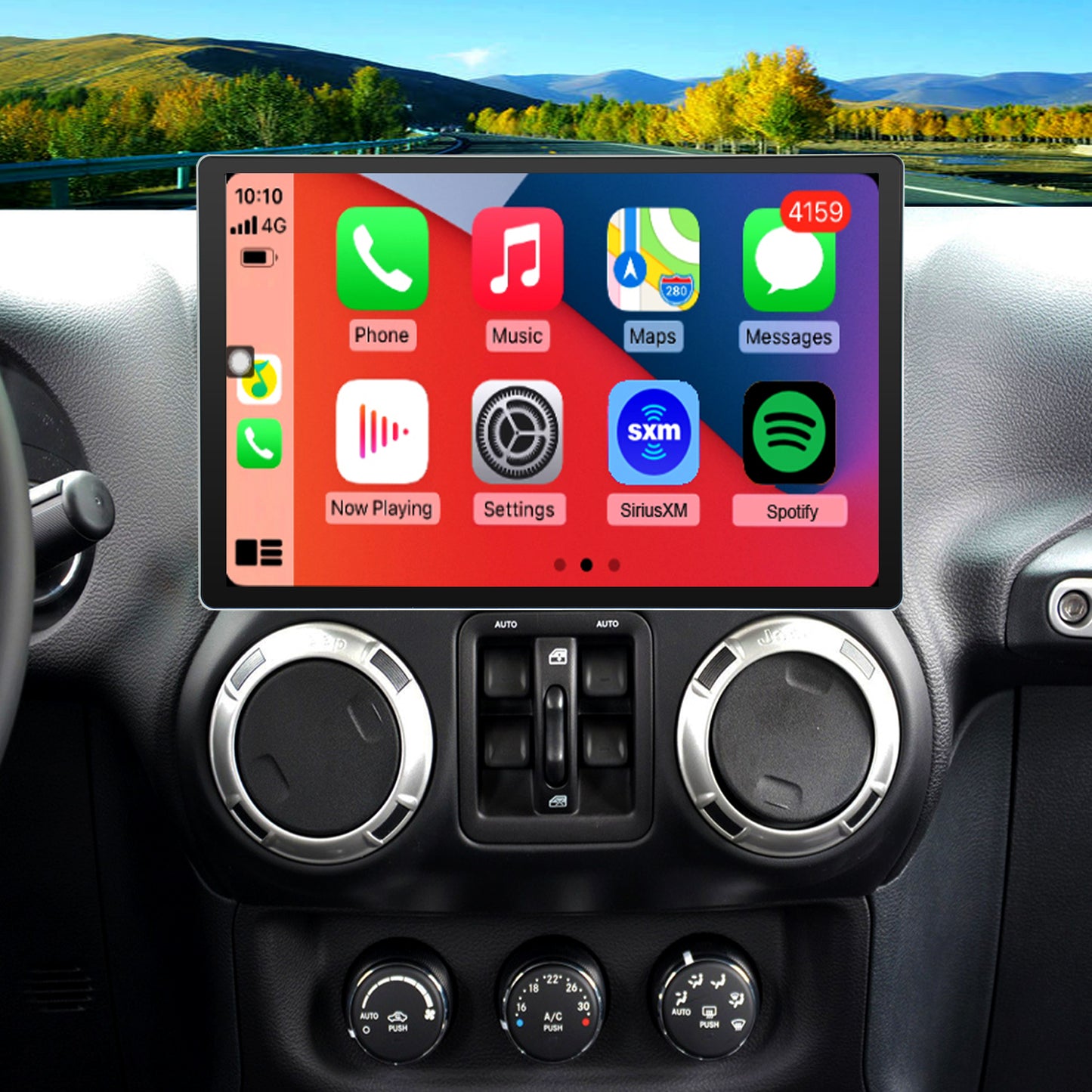 For Jeep Wrangler 2011-2017 Radio upgrade,13.3-inch QLED 8-Core CPU,touch screen Stereo,Wireless CarPlay & Android Auto,keep OEM Controls