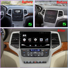 Load image into Gallery viewer, Jeep Grand Cherokee Radio upgrade 2010-2013 Android 10 Stereo Replacement IPS Touch Screen Build in Wireless carplay Android Auto Free Camera
