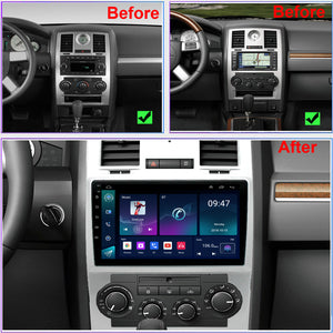For Chrysler 300 2005-2010 Radio upgrade,9-inch QLED 8-Core CPU,touch screen Stereo,Wireless CarPlay & Android Auto,keep OEM Controls