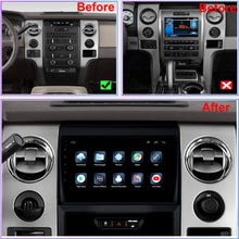 Load image into Gallery viewer, Ford F150 Radio Upgrade 2009-2012 accessories For manual AC Android Stereo IPS Touch Screen GPS Navigation Wireless Carplay Bluetooth WiFi Free Rear Camera