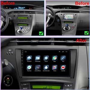 For Toyota Pruis 2010-2015 Radio upgrade,9-inch QLED 8-Core CPU,touch screen Stereo,Wireless CarPlay & Android Auto,keep OEM Controls