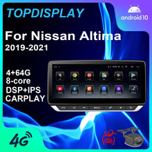 Load image into Gallery viewer, Android 10 Radio for Nissan Altima Teana 2019 2020 2021 2022 10.25inch IPS Touch Screen GPS Navigation Wireless Carplay 4G LTE Bluetooth WiFi Free Rear Camera