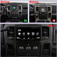 Load image into Gallery viewer, RAM 1500 2500 3500 Radio Upgrade 2013-2018 Trucks Android 10 Stereo Replacement 9inch 1280 * 720 IPS Touch Screen Quad-core CPU 2G RAM 32G ROM Build in Wireless carplay Android Auto Free Camera