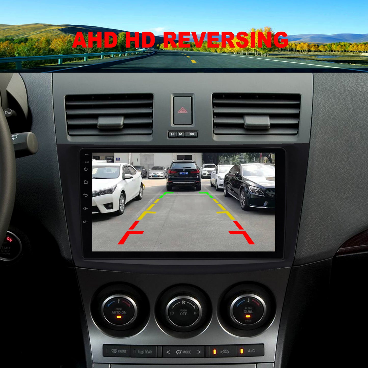 For Mazda 3 2010-2013 Radio upgrade,9-inch QLED 8-Core CPU,touch screen Stereo,Wireless CarPlay & Android Auto,keep OEM Controls