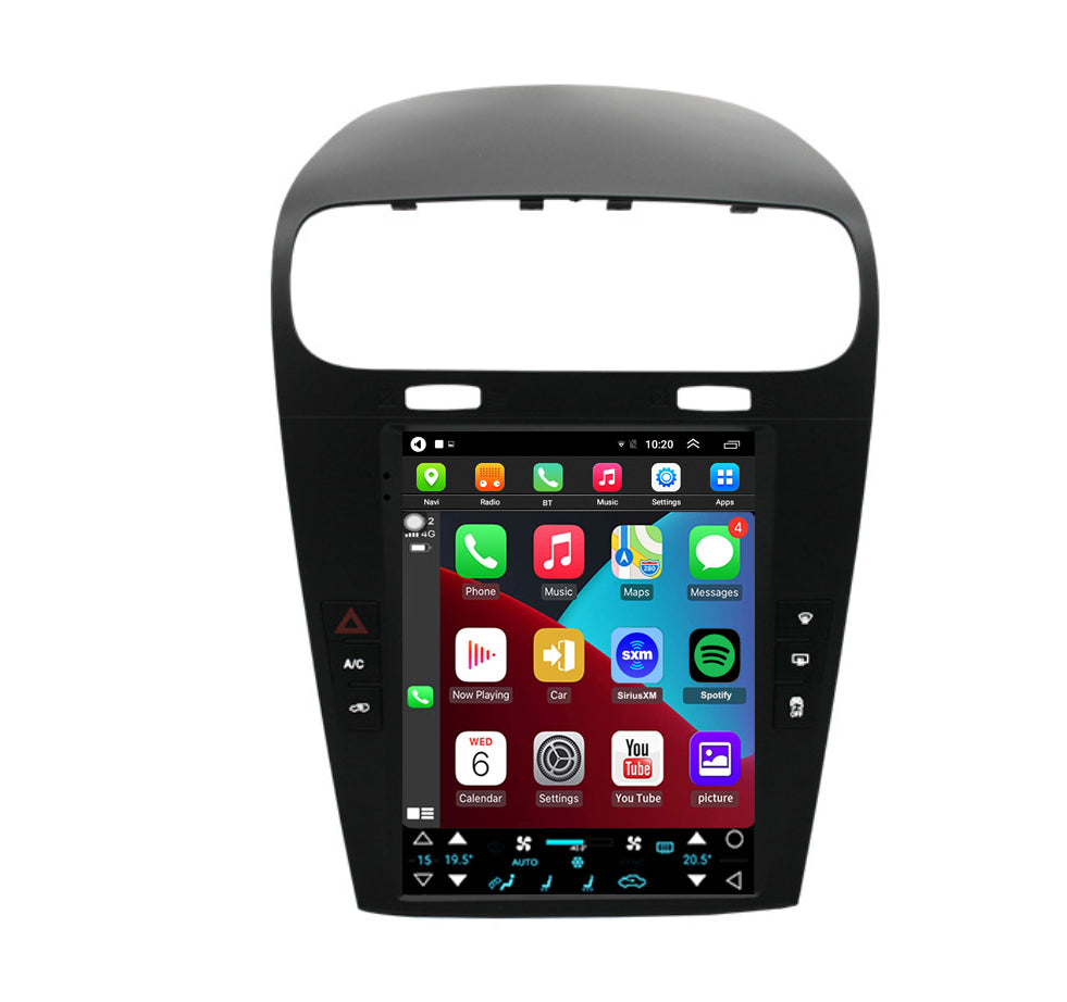Android 13 Radio for Dodge Journey 2011-2020 10.4inch IPS Touch Screen GPS Navigation Wireless Carplay 4G LTE Bluetooth WiFi Free Rear Camera
