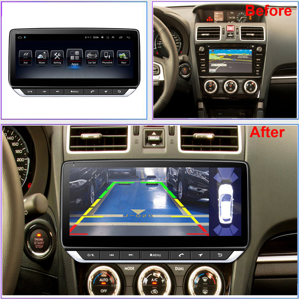 Android 10 Radio for Subaru Forester 2014-2018 10.25inch IPS Touch Screen GPS Navigation Wireless Carplay 4G LTE Bluetooth WiFi Free Rear Camera