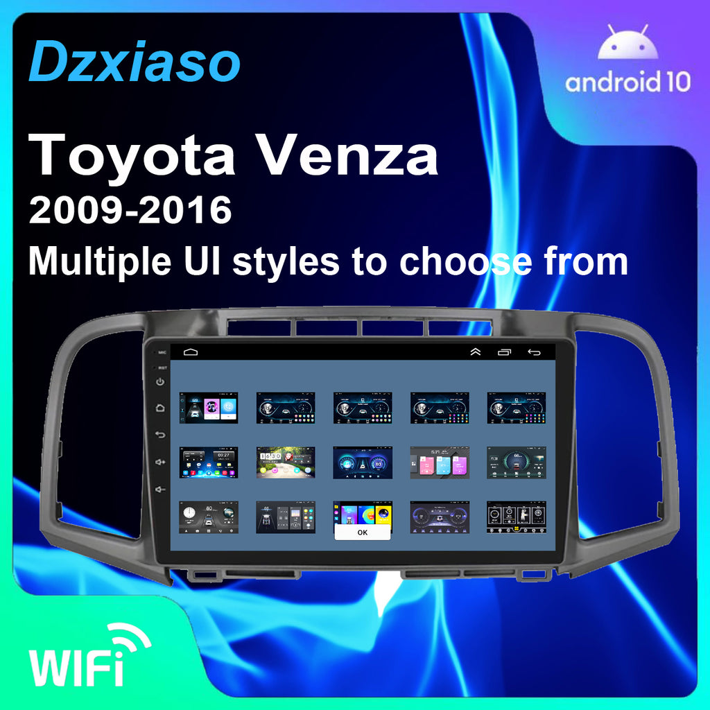 for Toyota Venza 2009-2016 Radio upgrade,9-inch QLED 8-Core CPU,touch screen Stereo,Wireless CarPlay & Android Auto,keep OEM Controls