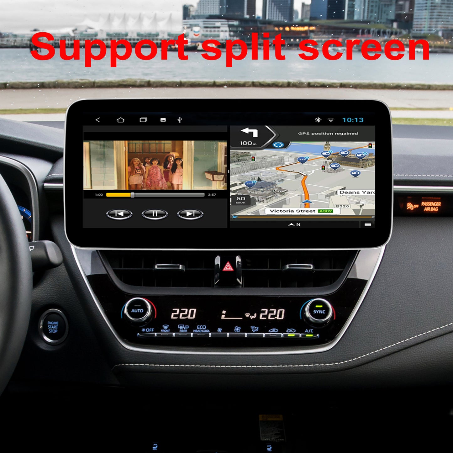 For Toyota Corolla 2020-2022 Radio upgrade,12.3-inch QLED 8-Core CPU,touch screen Stereo,Wireless CarPlay & Android Auto,keep OEM Controls