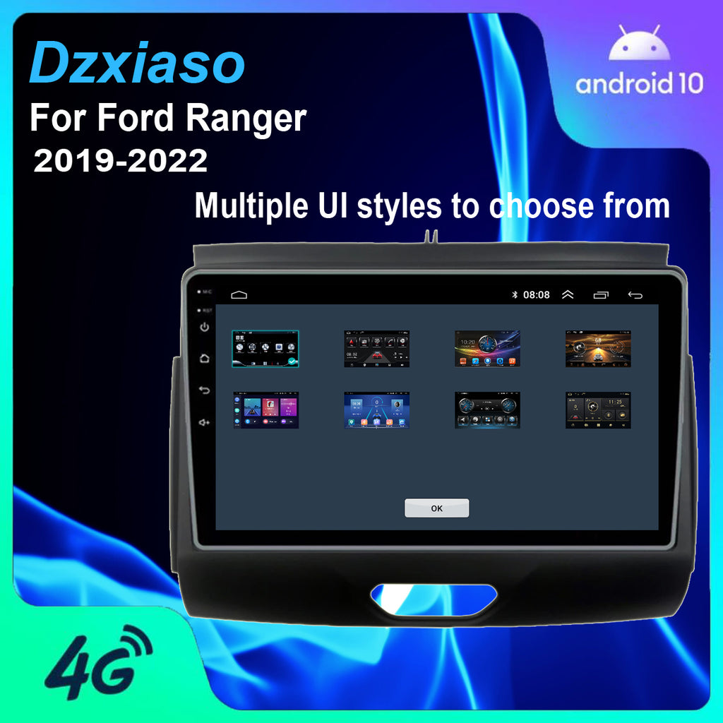 Ford Ranger Radio upgrade 2019 2020 2021 2022 Android stereo 9inch IPS Touch Screen GPS Navigation Wireless Carplay 4G LTE Bluetooth WiFi