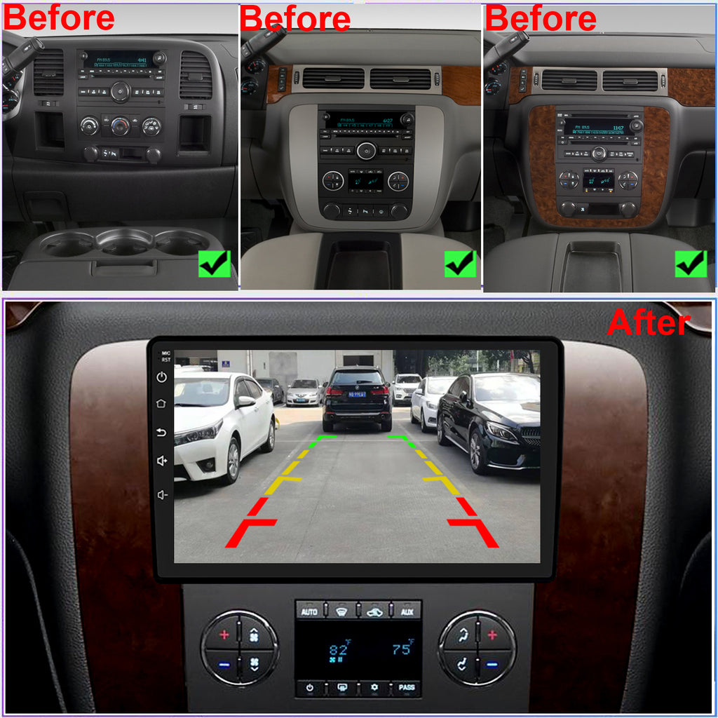 Chevrolet Chevy Chevrolet Silverado Impala Tahoe GMC Acadia Sierra Yukon Radio Upgrade 10.1inch Android 10 Car in-Dash GPS Navigation IPS Touch Screen Bluetooth WiFi Free Camera