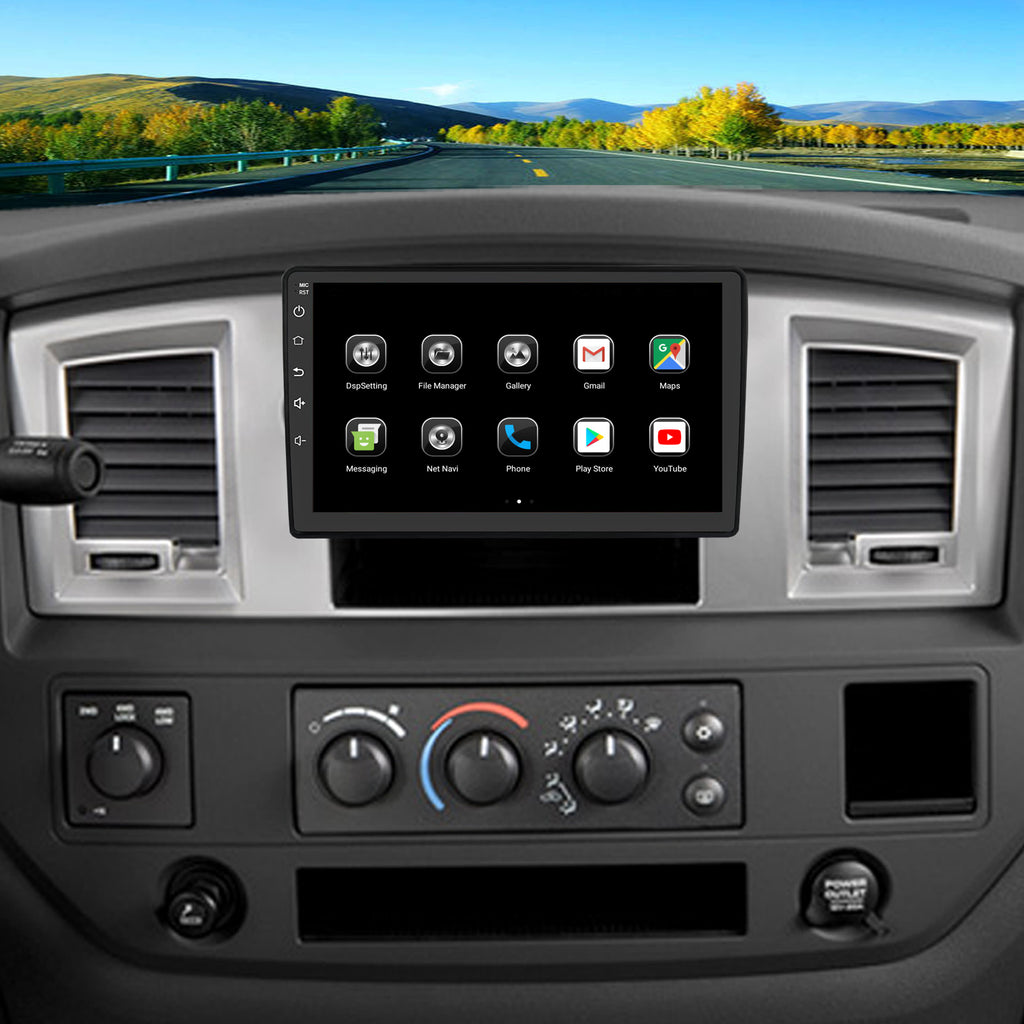 Dodge RAM Radio Upgrade 2006-2012 Trucks Android 10 Stereo Replacement Build in Wireless carplay Android Auto Free Camera
