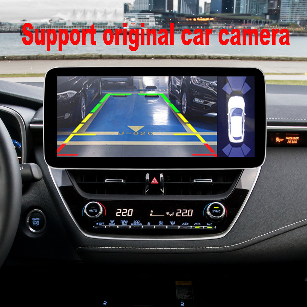 Android 10 Radio for Toyota Corolla 2020-2022 12.3inch IPS Touch Screen GPS Navigation Wireless Carplay 4G LTE Bluetooth WiFi Free Rear Camera