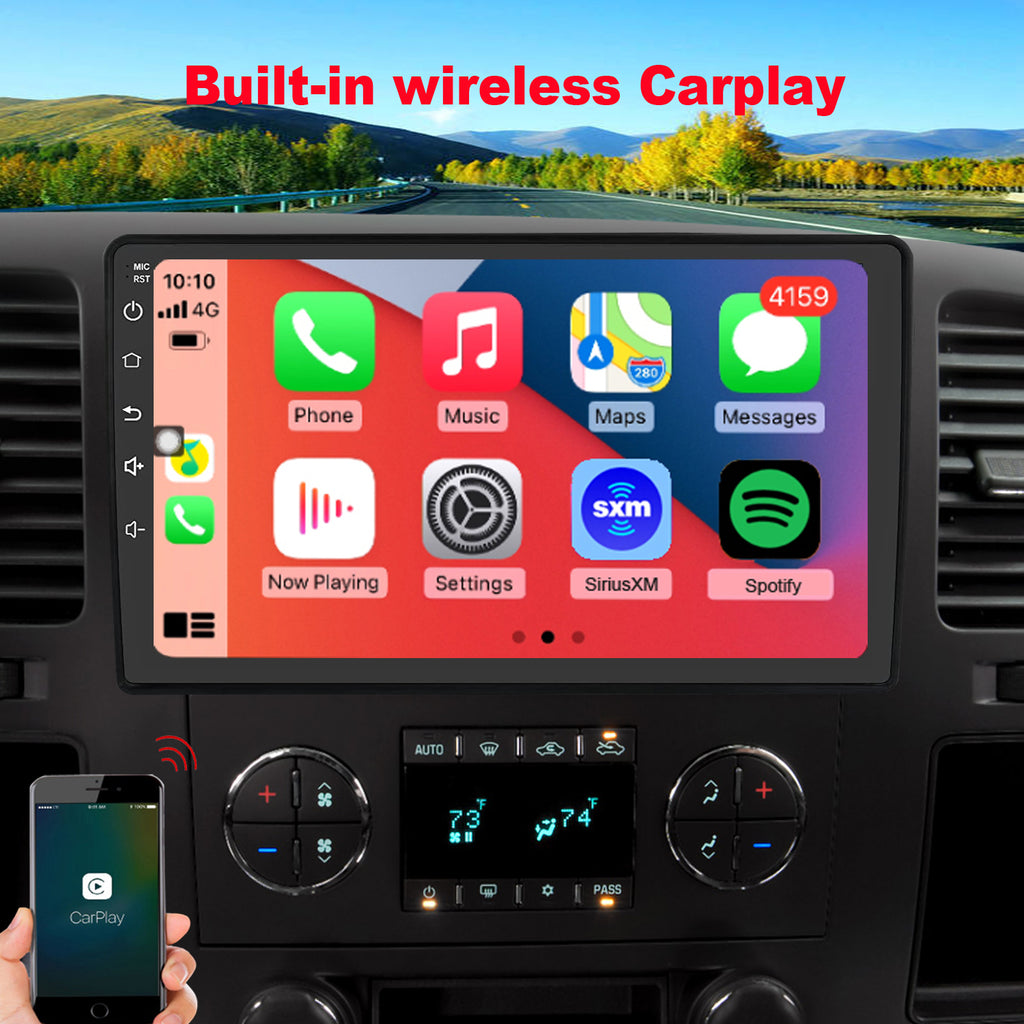 Chevrolet Chevy Chevrolet Silverado Impala Tahoe GMC Acadia Sierra Yukon Radio Upgrade 10.1inch Android 10 Car in-Dash GPS Navigation IPS Touch Screen Bluetooth WiFi Free Camera