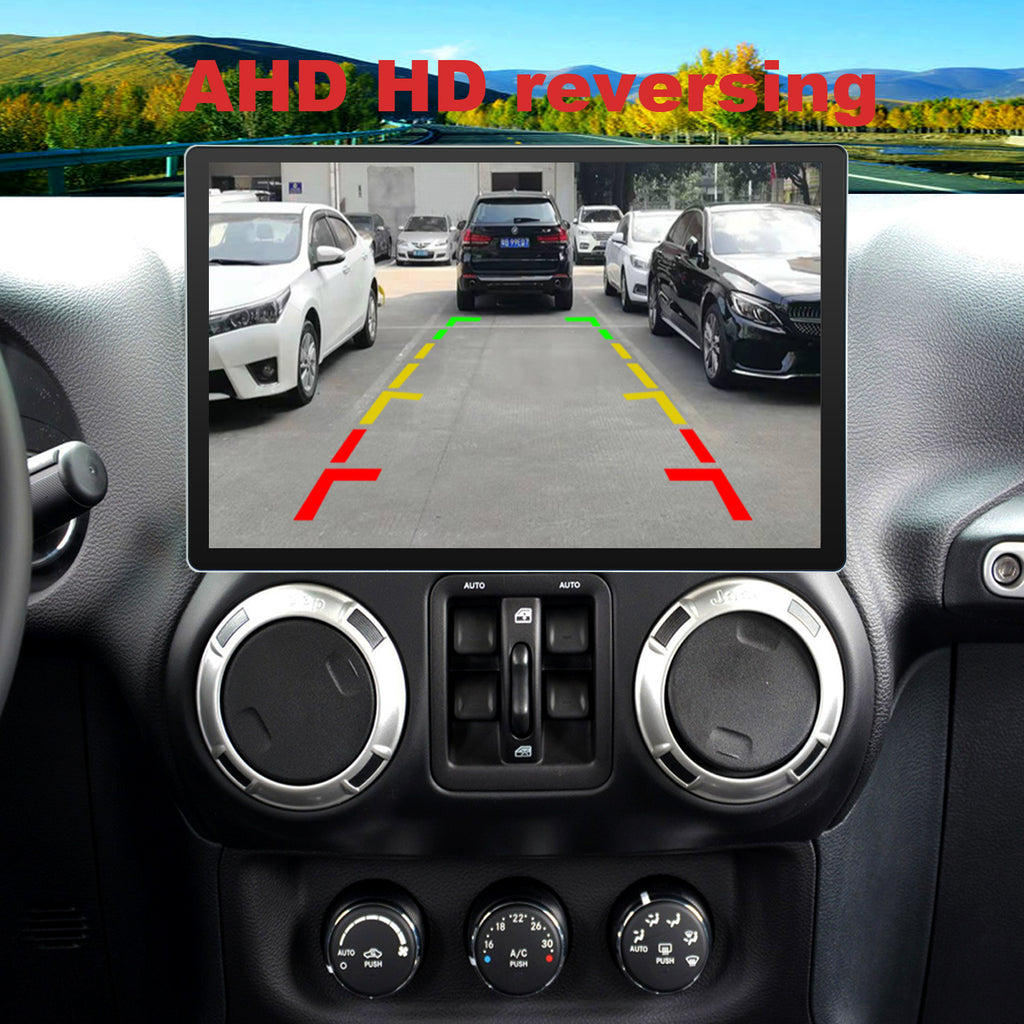 Jeep Wrangler Radio upgrade 2011-2017 13.3inch IPS Touch Screen GPS Navigation Wireless Carplay 4G LTE Bluetooth WiFi Free Rear Camera