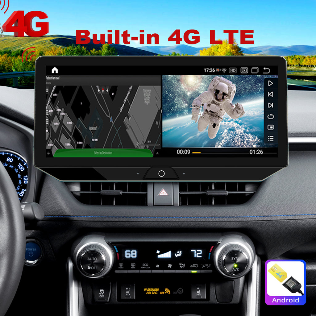 for Toyota RAV4 2019-2022 Radio upgrade,12.3-inch QLED 8-Core CPU,touch screen Stereo,Wireless CarPlay & Android Auto,keep OEM Controls