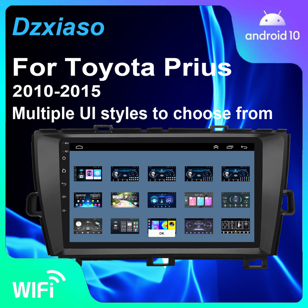 for Toyota Pruis 2010-2015 Radio upgrade,9-inch QLED 8-Core CPU,touch screen Stereo,Wireless CarPlay & Android Auto,keep OEM Controls
