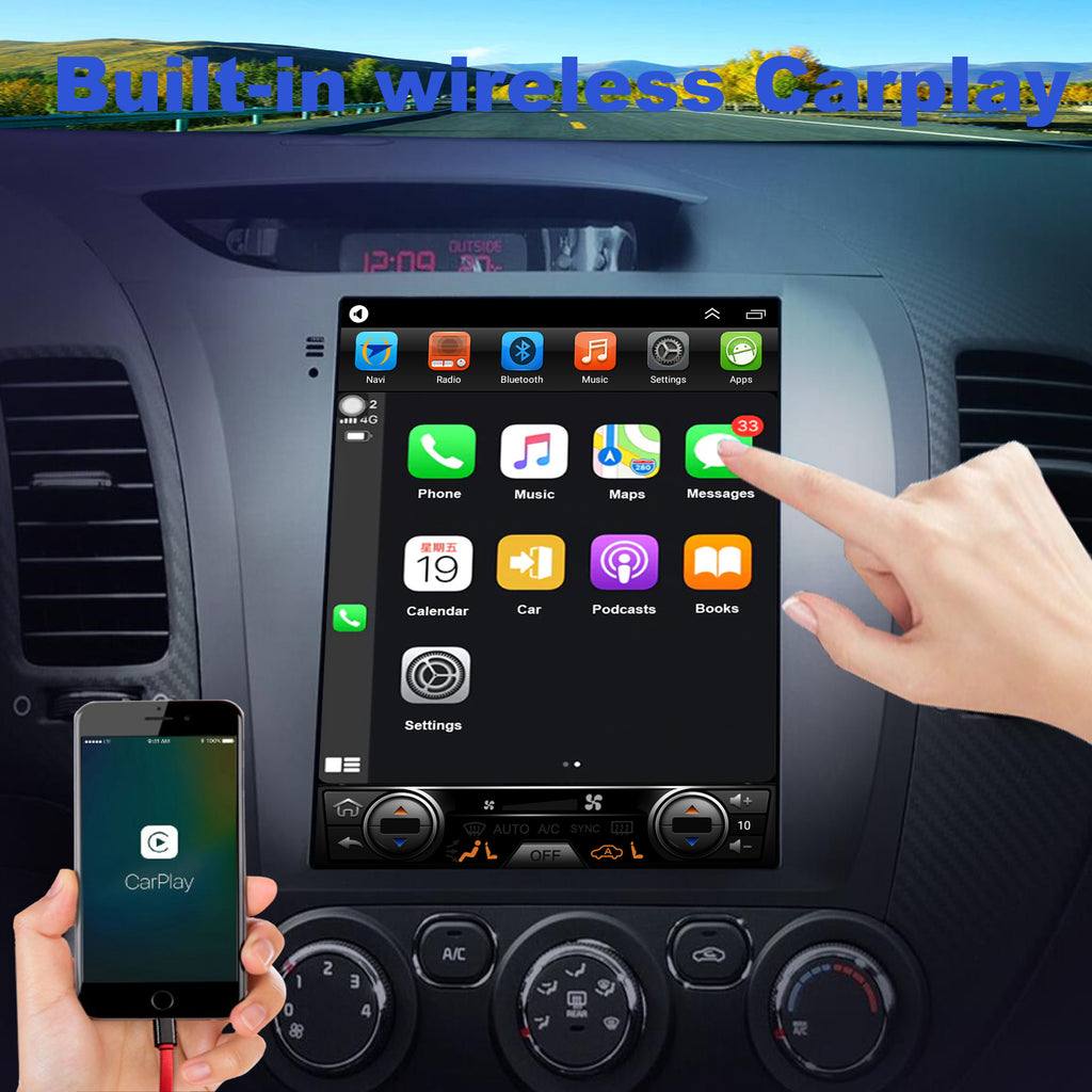 Android 10 Radio for KIA K3 Forte 2013-2017 10.4inch IPS Touch Screen GPS Navigation Wireless Carplay 4G LTE Bluetooth WiFi Free Rear Camer
