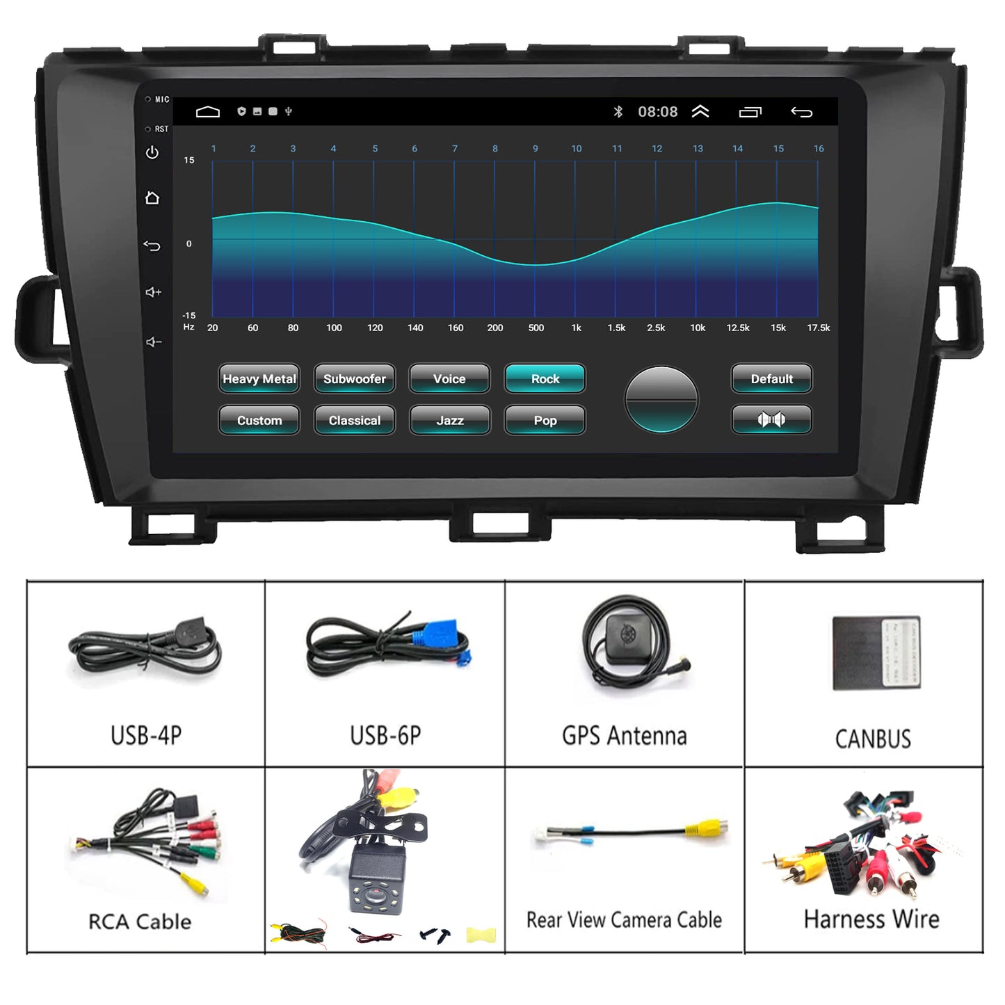 Topdisplay 2010 2011 2012 2013 2014 2015 Toyota Pruis Upgrade Stereo Headunit Apple Carplay Android Auto Pantalla Estéreo