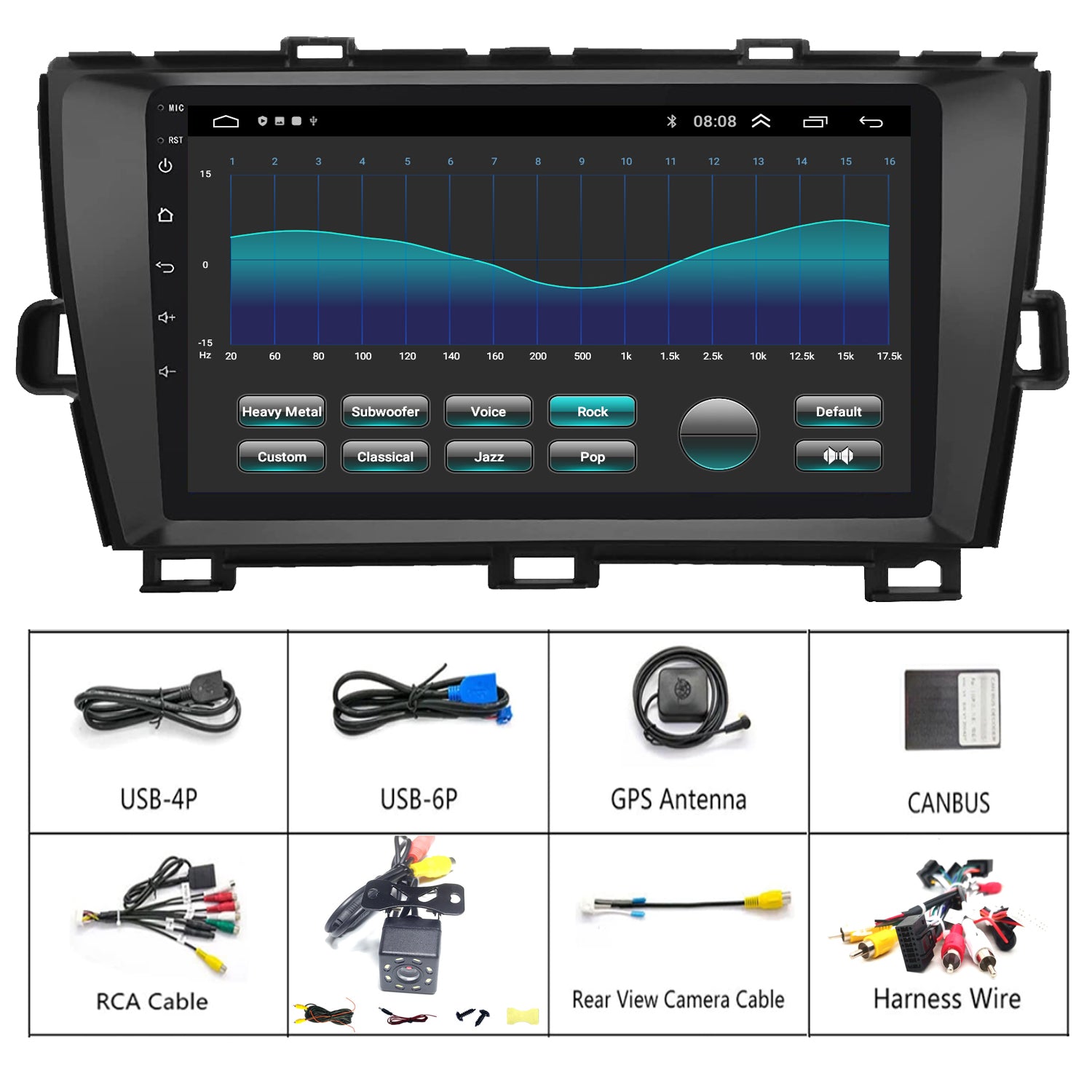 Topdisplay 2010 2011 2012 2013 2014 2015 Toyota Pruis Upgrade Stereo Headunit Apple Carplay Android Auto Pantalla Estéreo