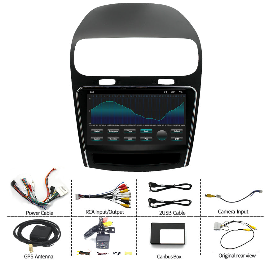 Dodge Journey Radio upgrade 2011-2020 IPS Touch Screen GPS Navigation Wireless Carplay Bluetooth WiFi Free Rear Camera