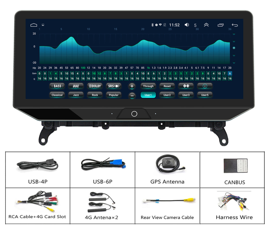 Android 10 Radio for Toyota RAV4 2019-2022 12.3inch Tesla Style Car in-Dash GPS Navigation IPS Touch Screen Bluetooth WiFi