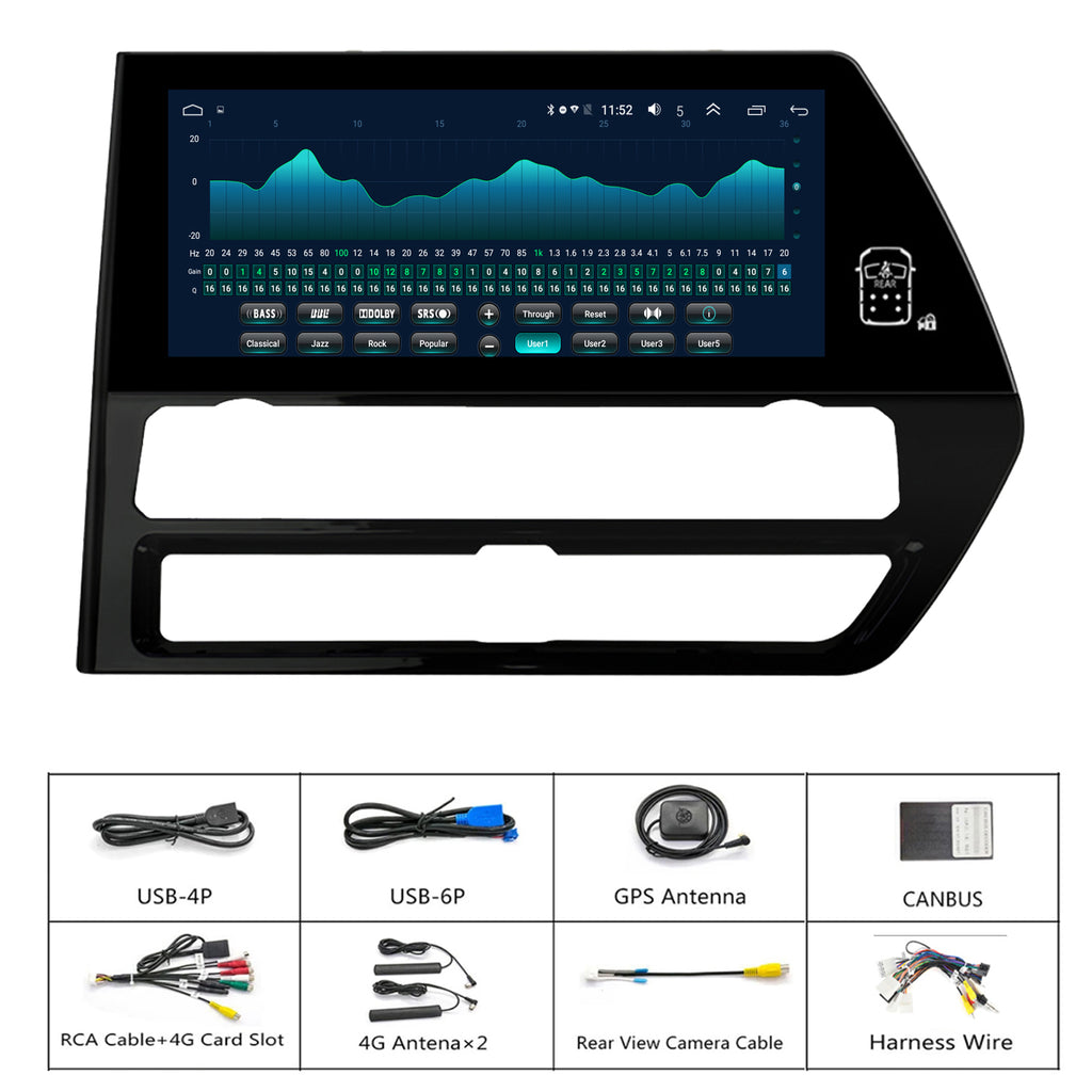 for Toyota Highlander 2020-2022 Radio upgrade,12.3-inch QLED 8-Core CPU,touch screen Stereo,Wireless CarPlay & Android Auto,keep OEM Controls