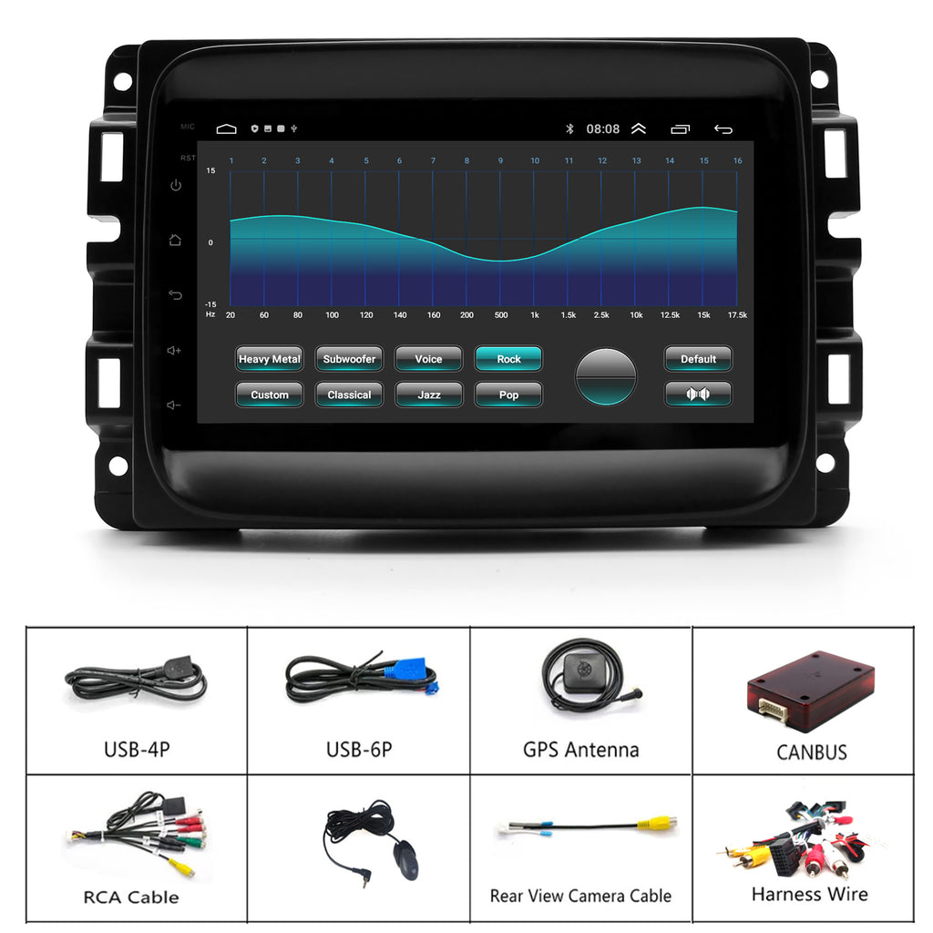 RAM 1500 2500 3500 Radio Upgrade 2013-2018 Trucks Android 10 Stereo Replacement Build in Wireless carplay Android Auto Free Camera