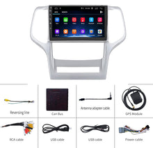Load image into Gallery viewer, Android 10 Radio for Jeep Grand Cherokee 2008-2013 10.1inch IPS Touch Screen GPS Navigation Wireless Carplay 4G LTE Bluetooth WiFi Free Rear Camera