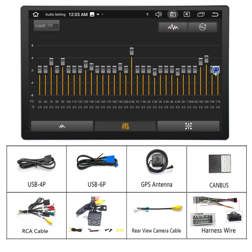 Jeep Wrangler Radio upgrade 2011-2017 13.3inch IPS Touch Screen GPS Navigation Wireless Carplay 4G LTE Bluetooth WiFi Free Rear Camera